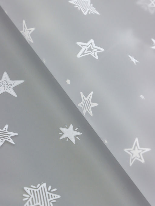Пленка для цветов и декора, матовая, Звездочки, белый, 0.6?9 м 5% - UPAK LAND фото 3