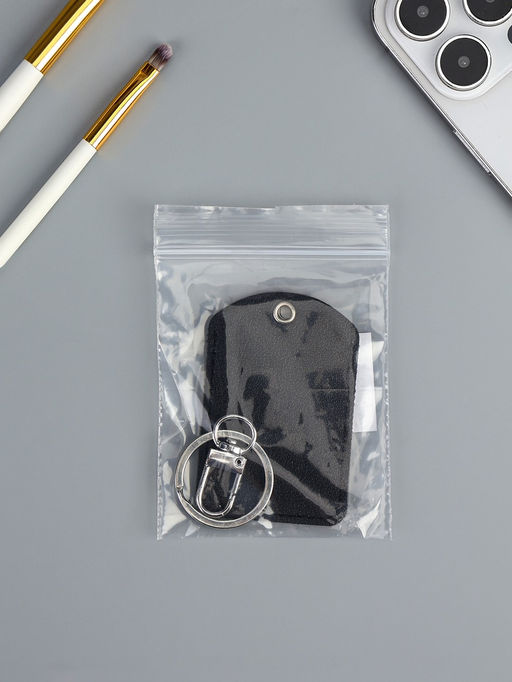 Цена за 3 шт. Брелок - чехол для магнитных ключей домофона, прямоугольный, чёрный, под нанесение, 4.5×7 см