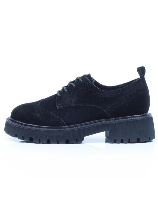 03-5928-2 BLACK Полуботинки женские (натуральная замша)