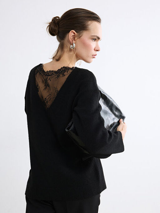 Bisiklet Yaka Kad?n Triko Kazak