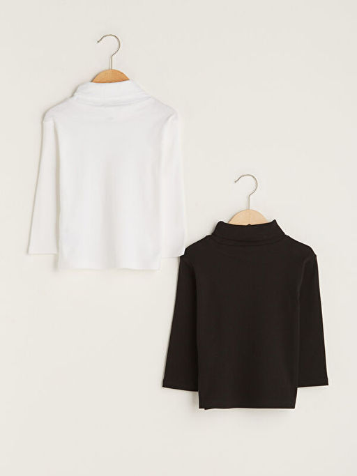 Bal?k?? Yaka Uzun Kollu Basic Erkek Bebek Ti??rt 2li - Waikiki фото 2