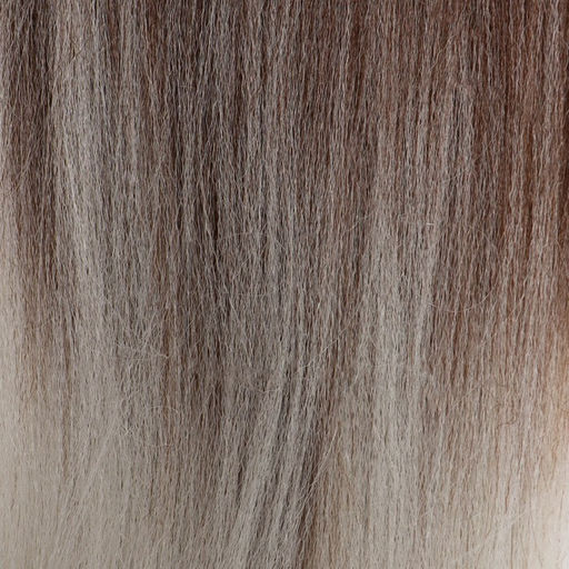 SIM-BRAIDS Канекалон двухцветный, гофрированный, 65 см, 90 гр, цвет светло-серый/русый(#FR-15) - Queen fair фото 2