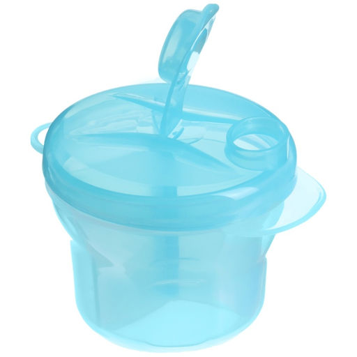 Контейнер для хранения детского питания, 3 секции по 75 мл., 9.5×8.5 см, 225 мл., голубой