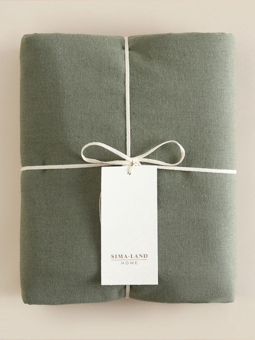 Простыня SL Home Linen collection 235*240 см , цв.зелёный, лён30%/хлопок70% - Sima-land home фото 4