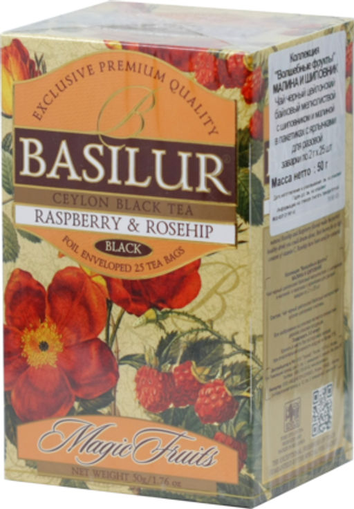 BASILUR. Волшебные фрукты. Малина и шиповник карт.пачка, 25 пак.