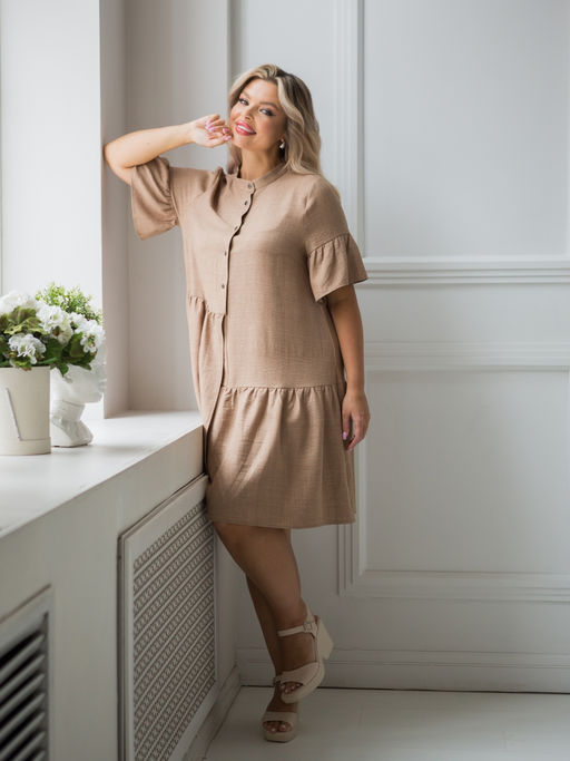 Платье 1247 темно-песочный - Novita фото 2