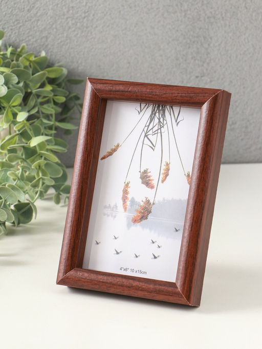 Цена за 2 шт. Фоторамка МДФ на 1 фото 10х15 см "Тёмный шоколад" 2,5х13х18 см