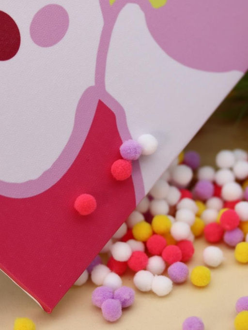 Картина из помпонов на подрамнике Draw Me! Unicorn, (20 х 20 см)