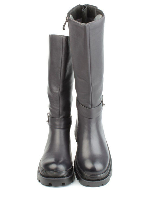 02-FI714-2M BLACK Сапоги зимние женские (натуральная кожа, байка, натуральный мех) - Фабричный китай фото 8