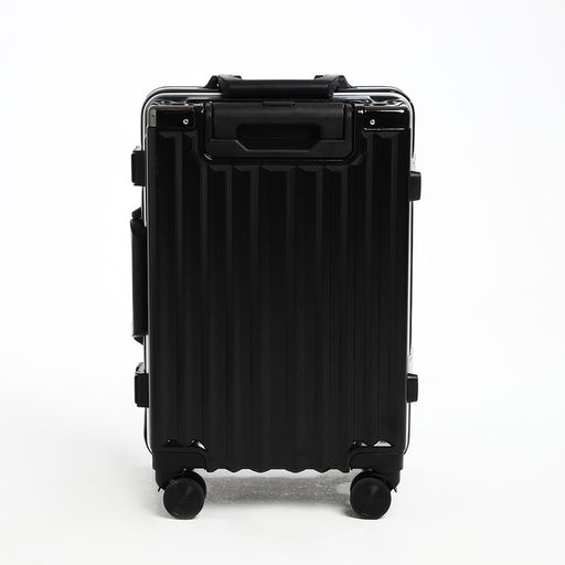 Чемодан малый 20, отдел на молнии, 2 кодовых замка, 4 колеса, крючок, цвет чёрный - Simaland фото 4