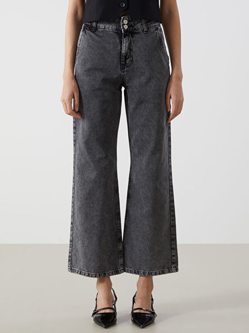 Wideleg Kad?n Jean Pantolon