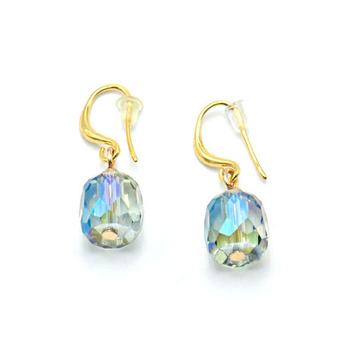 Серьги с кристаллом "swarovski"