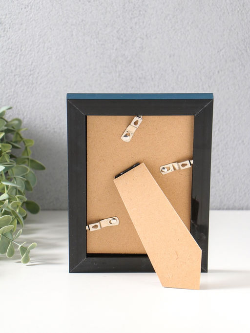 Фоторамка пластик 10х15 см "Остин" иссиня-чёрный 18,5х13,5х1,5 см