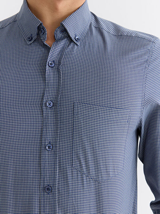 Regular Fit Ekose Poplin Erkek G?mlek