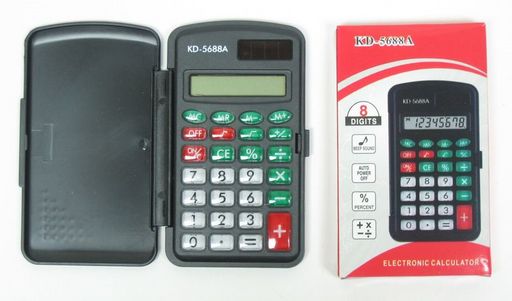 Калькулятор карманный 5688A, 8-разрядный в футляре