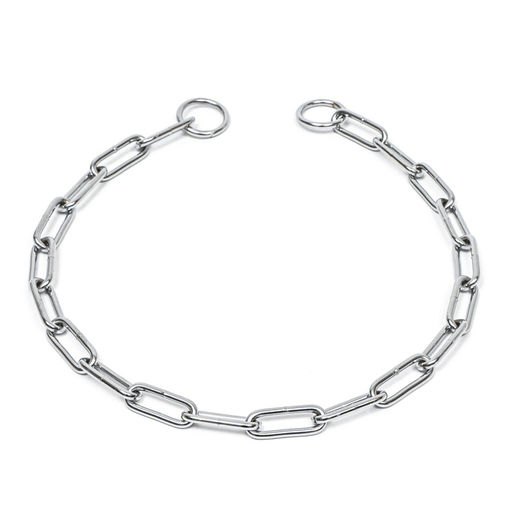 Ошейник - удавка металлический, сварная цепь, 70 см, толщина проволоки 4 мм - Пижон фото 2