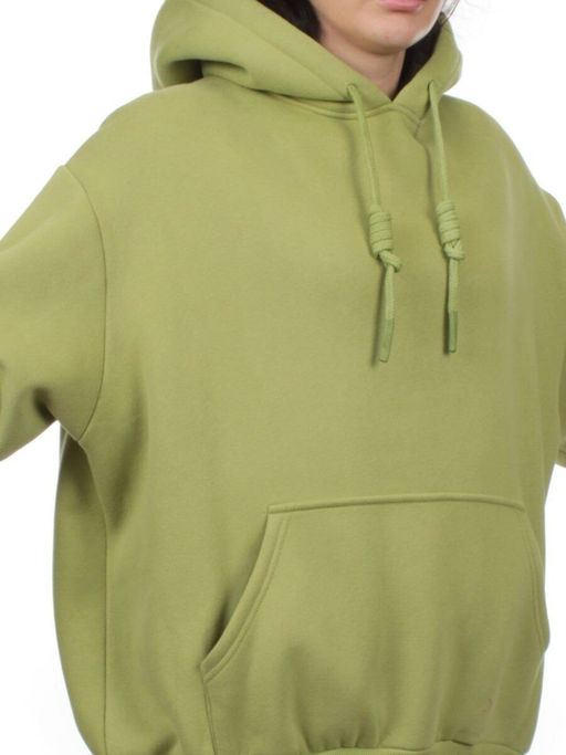 2214 LIGHT GREEN Толстовка женская (85% хлопок, 10% полиэстер, 5% спандекс) - Fashion фото 3