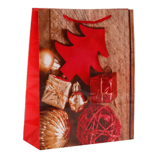 Цена за 12 шт. Пакет подарочный 26x32x9см / 449S /уп 12/960/Новый год - Галеонтрейд фото 6