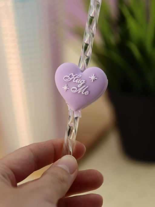 Тамблер iLikeGift "Heart film", purple (720 мл)