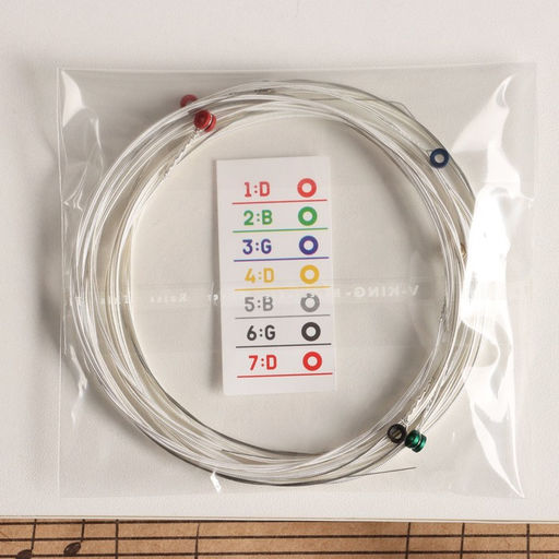 Струны для 7-струнной гитары  ( .010 - .050, латунная навивка на граненом керне)