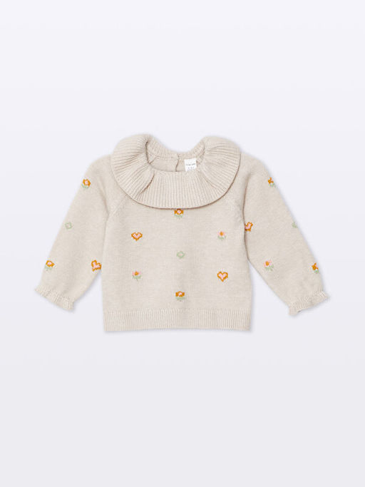 Bebe Yaka Desenli K?z Bebek Bluz ve Tayt 2li - Waikiki фото 2