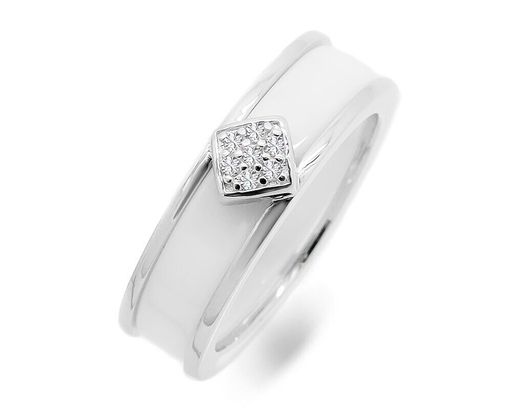 Кольцо из серебра керамика, МКВ64Б