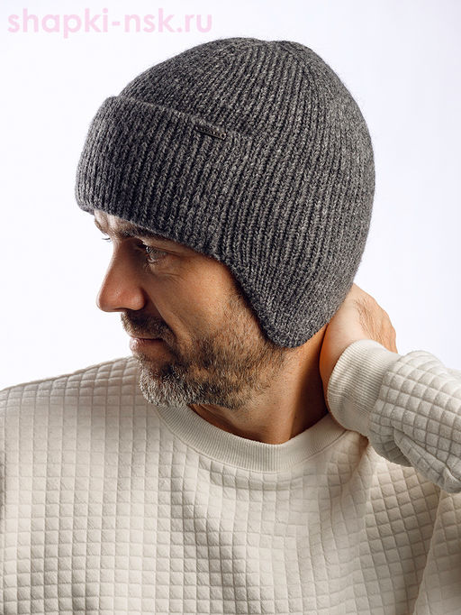 236 T Ушанка мужская флис (56-58)