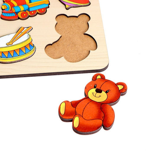 Рамка - вкладыш «Игрушки», 15 деталей, большая развивающая доска