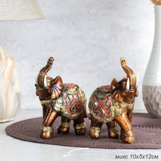 Цена за 2 шт. Статуэтка Слон 10х5х12см / 7121 /уп 2/96/