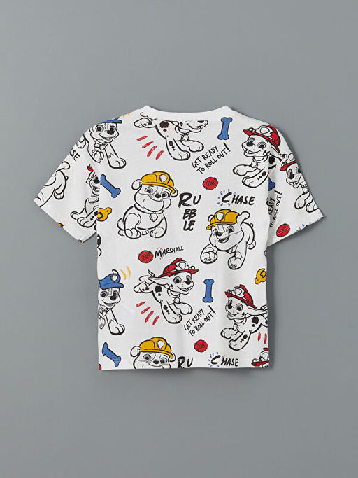 Bisiklet Yaka Paw Patrol Bask?l? Erkek Bebek Ti??rt