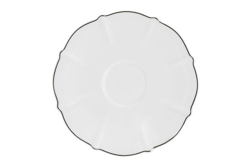 Пара чайная, 1 перс, 2 пр, 250 мл, фарфор F, белая, с серебристым кантом, Lotus silver - Anna lafarg emily фото 3