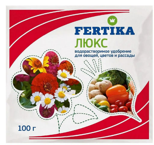 Удобрение для овощей, цветов и рассады /12шт./100г./14x13x0,5