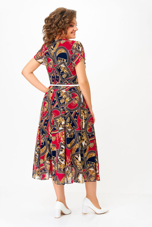 Платье Swallow 843.4 сине-бело-красный принт фото 3