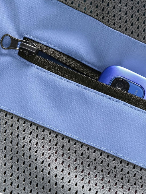 Парка женская софтшелл виндстоппер удлинённая с капюшоном голубого цвета 9614_1Gl