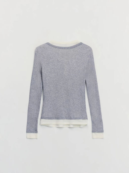 Облегающий лонгслив с двумя слоями / Zarina  фото 3