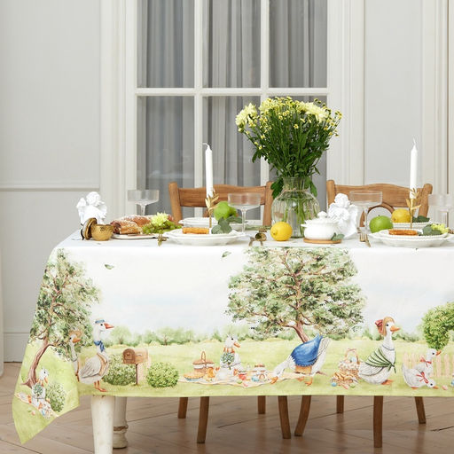 Скатерть «Этель» Family picnic, 150×110 см ±3 см, с ВГМО, 100% хлопок, саржа 190 г/м²