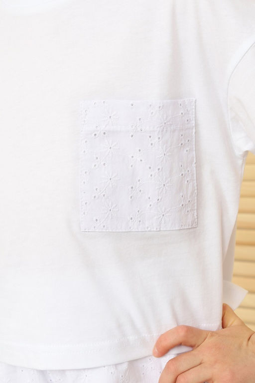 CRB wear/ CSJG 63798-20-399 Футболка для девочки,белый/Ex.Cherubino  фото 3