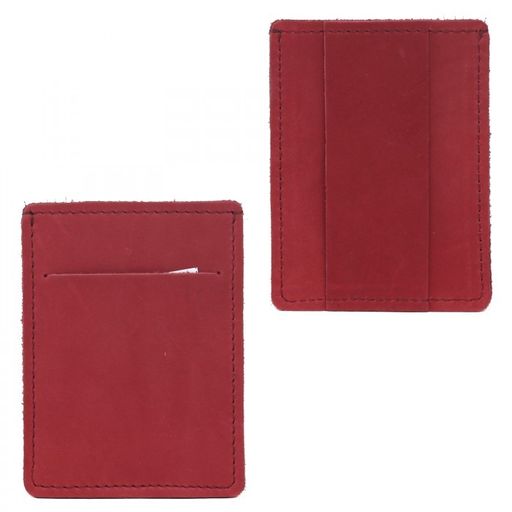 Обложка пропуск/карточка/проездной Croco-фк-1000 натуральная кожа бордо шора (1005) 218642