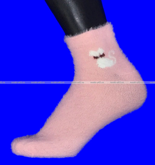 Цена за 5 пар. 5 ПАР - ПриветBS термоноски женские АНГОРА НОРКА "Кошечка" арт. 2680