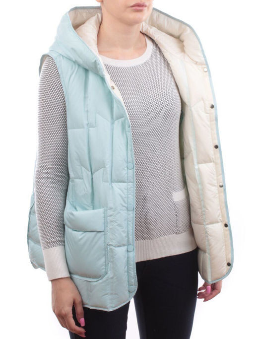 24-618 LT. BLUE Жилет утепленный женский (пух) - Fashion фото 8