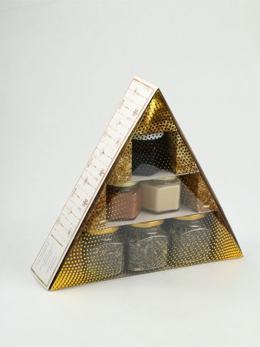 Подарочный набор новогодний С Новым Годом: крем-мёд 2 шт.?120 г, варенье 100 мл., чай 3 шт.?25 г