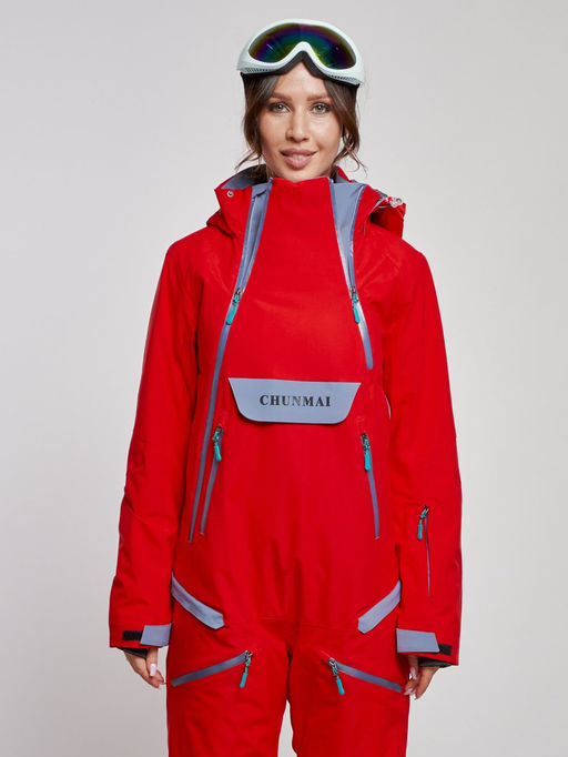 Горнолыжный комбинезон женский зимний красного цвета 2323Kr - Chunmai фото 8