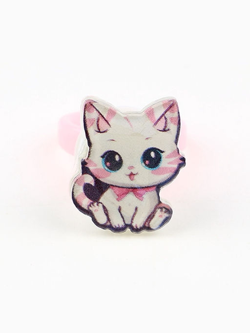 Цена за 2 шт. Кольцо крутящееся детское Meow, котик