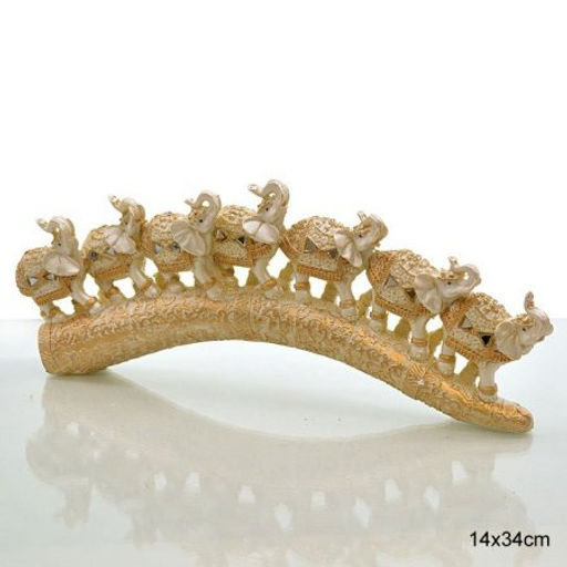 Статуэтка Слоны на бивне L-34 см / 7094 /уп 18/ - Галеонтрейд фото 2