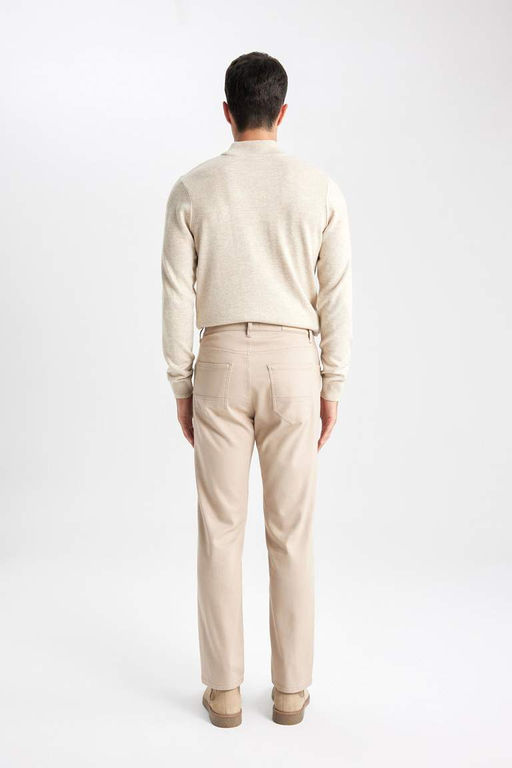 Длинные атласные брюки прямого кроя стандартного кроя - Defacto фото 9