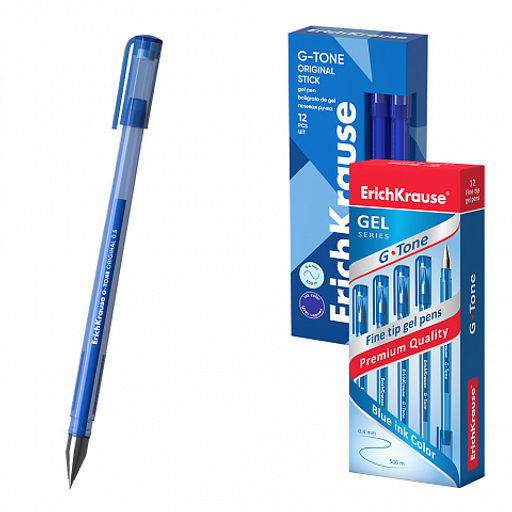 Цена за 12 шт. Ручка гелевая ErichKrause G-Tone Stick Original 0.5, цвет чернил зеленый (в коробке по 12 шт.)