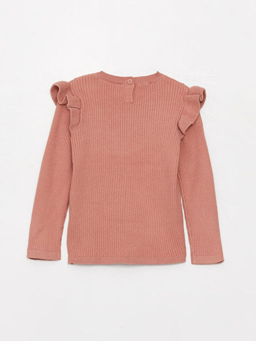 Bisiklet Yaka Yumu?ak Dokulu K?z Bebek Triko Kazak - Waikiki фото 2