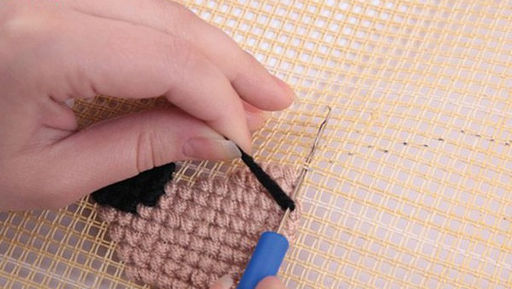 Gamma SS-102 крючок для коврового плетения металл пластик в блистере с пластиковой ручкой  фото 5