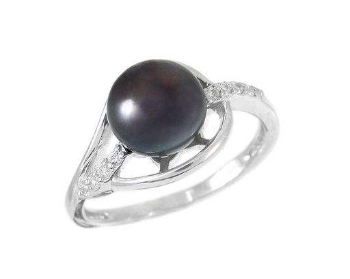 Кольцо из серебра жемчуг, км027ч