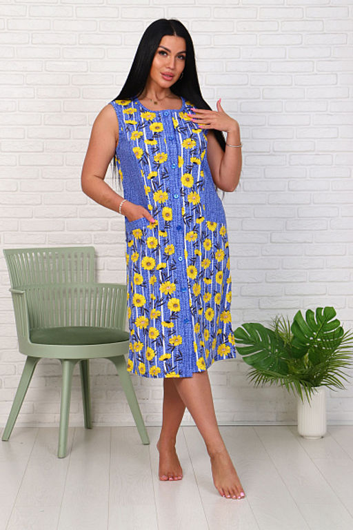 Халат женский на пуговицах (921-2) - Плиона фото 2